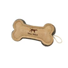 Natural Leather Bone Toy 6"