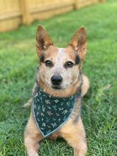 Green Botanicals Tie on Dog Bandana