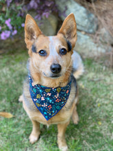Tie on Wildwood Navy Dog Bandana
