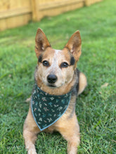Green Botanicals Tie on Dog Bandana