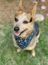 Tie on Wildwood Navy Dog Bandana