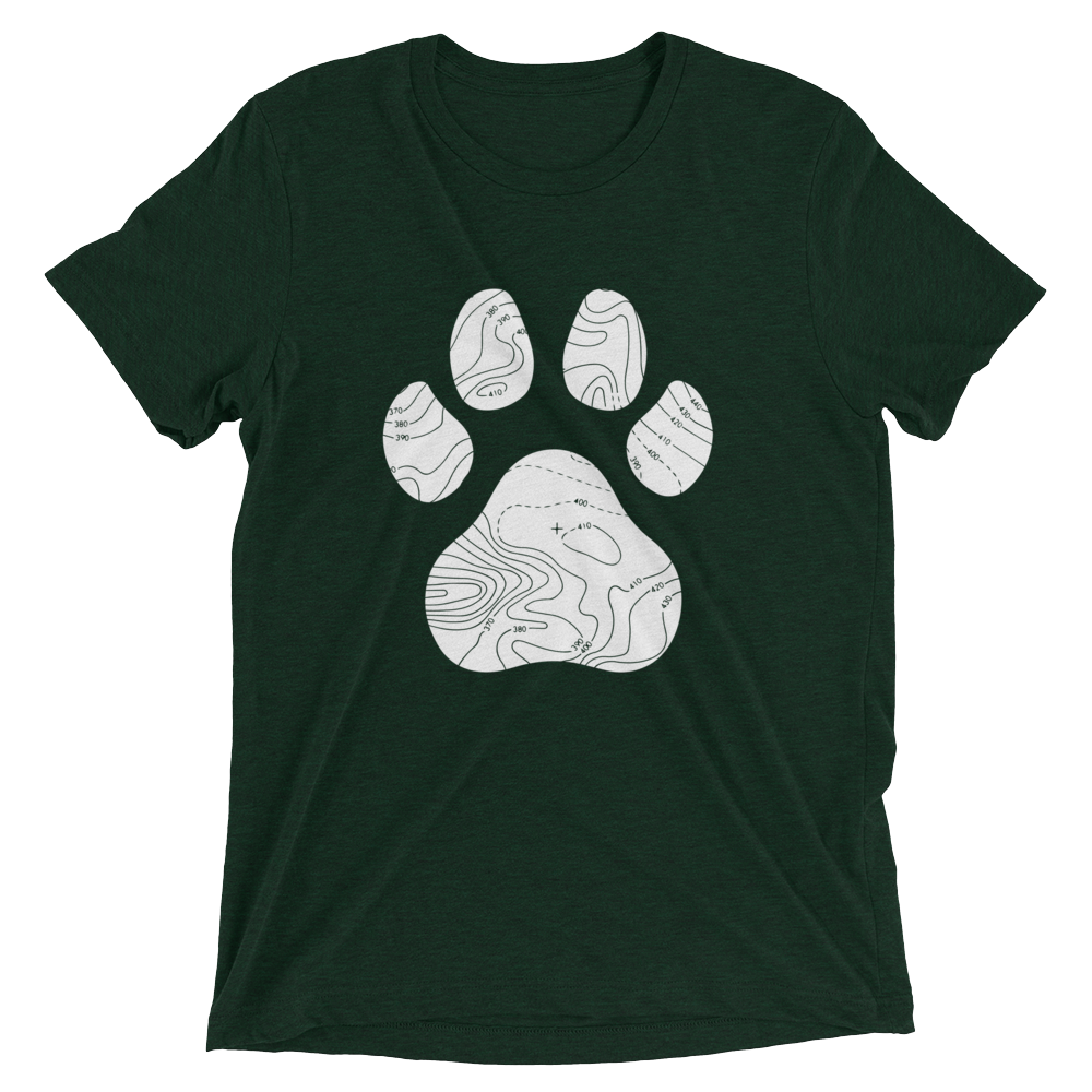 Topographic Paw Print Tee