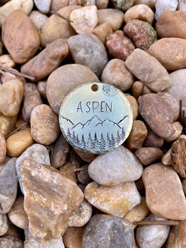 Moon Mountains Dog - Tag