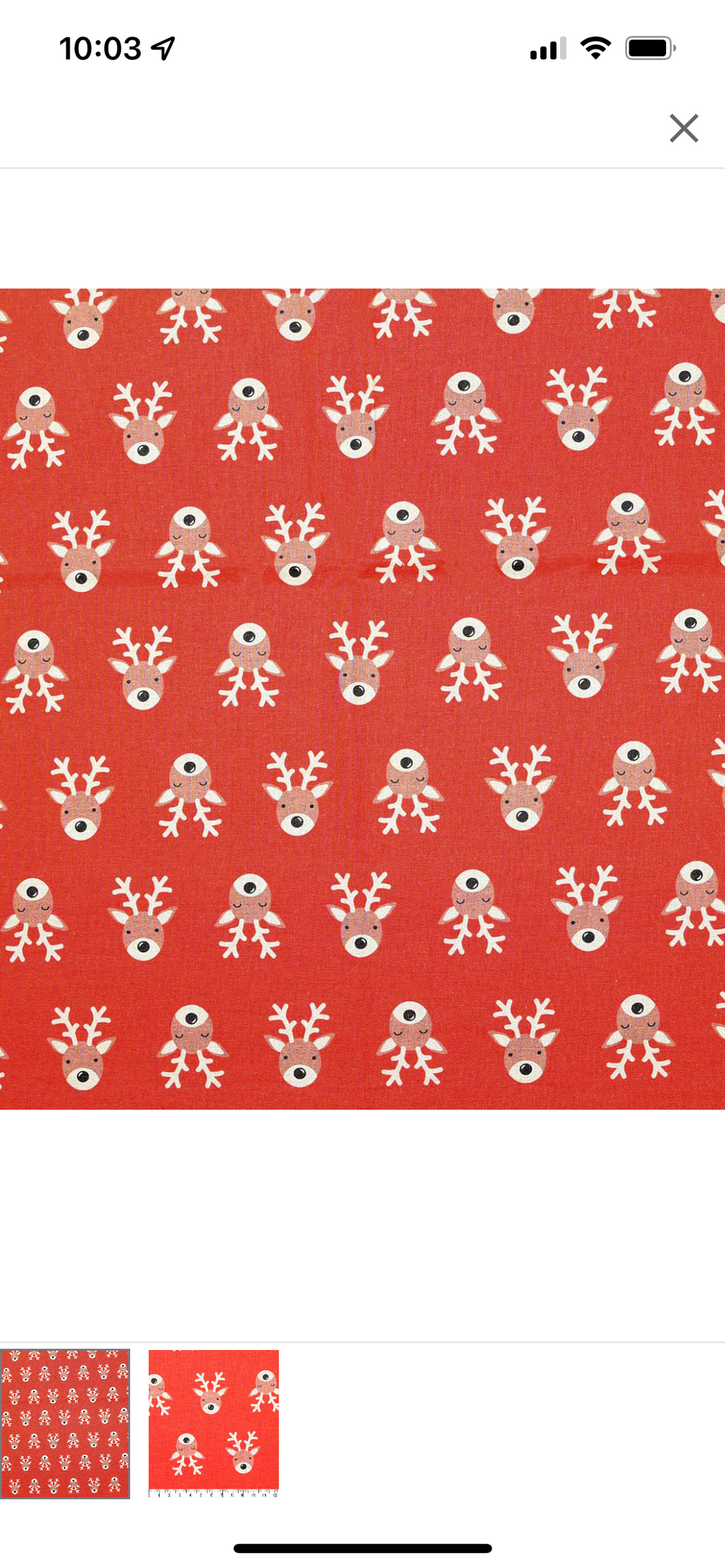 Tie On Holiday Reindeer Dog Bandana