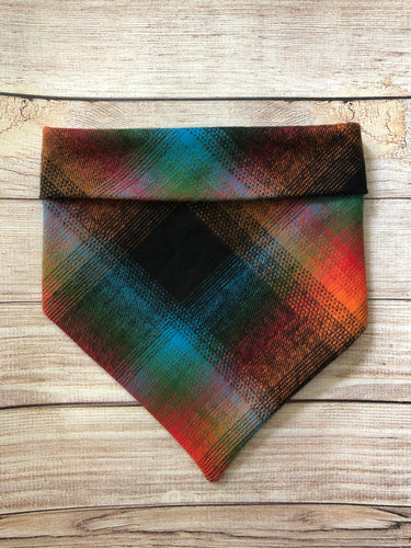 Tie on Adventure Flannel Dog Bandana