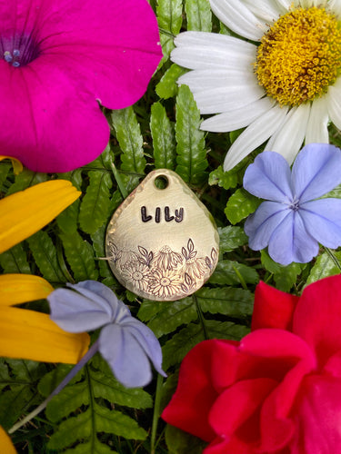 Flower Garden Dog - Tag