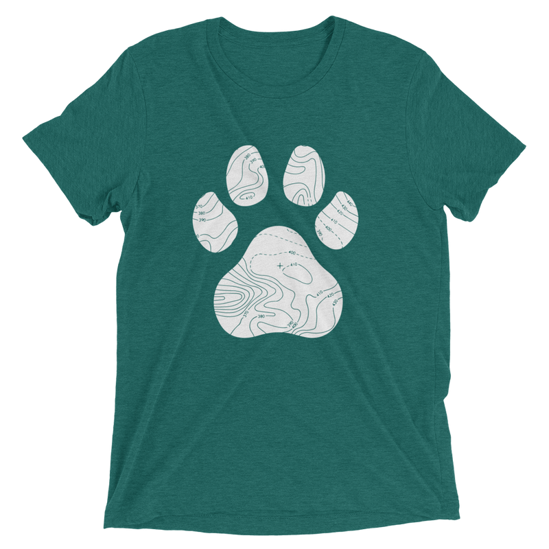 Topographic Paw Print Tee Paw Prints Dog Co